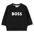 Sweatshirt mit Rundhalsausschnitt, SCHWARZ, hi-res