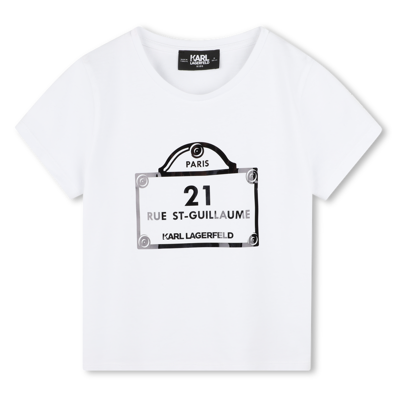 Bedrucktes T-Shirt KARL LAGERFELD KIDS 
                        M&Auml;DCHEN
