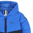 Zweifarbige Kapuzen-Steppjacke BOSS 
                    JUNGE