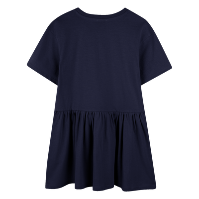 Kleid mit Logo und Volant KENZO KIDS M&Auml;DCHEN