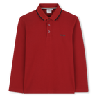 Lang&auml;rmeliges Poloshirt, DUNKEL ROT, hi-res