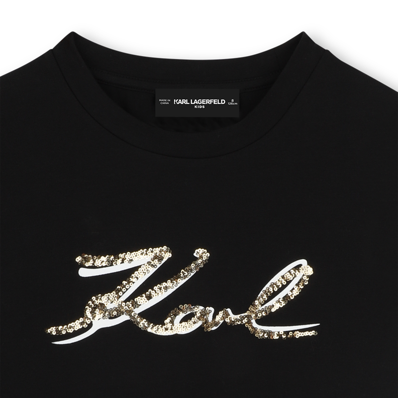 T-Shirt mit Pailletten KARL LAGERFELD KIDS 
                        M&Auml;DCHEN