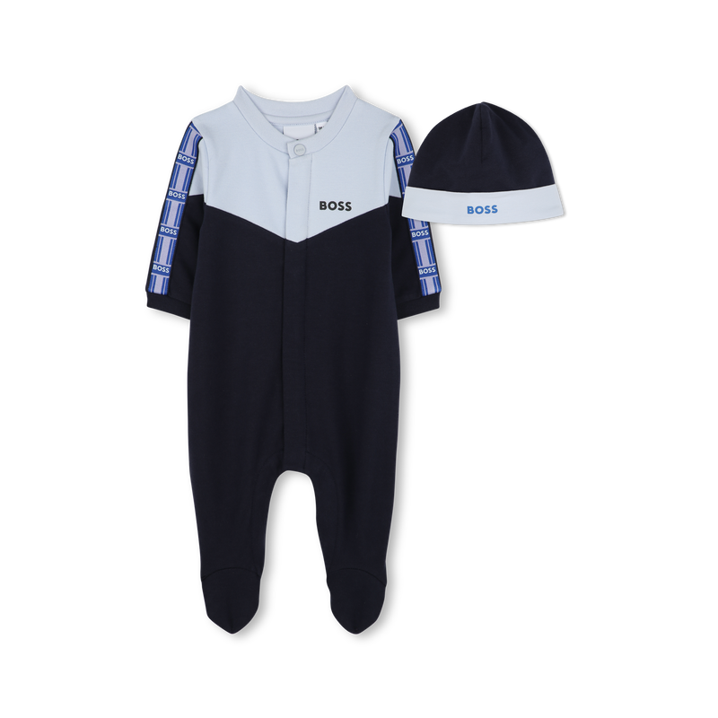 Molton-Pyjama und -M&uuml;tze BOSS 
                        JUNGE