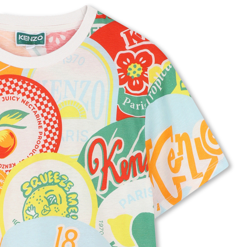 Bunt gemustertes Kleid KENZO KIDS 
                        M&Auml;DCHEN