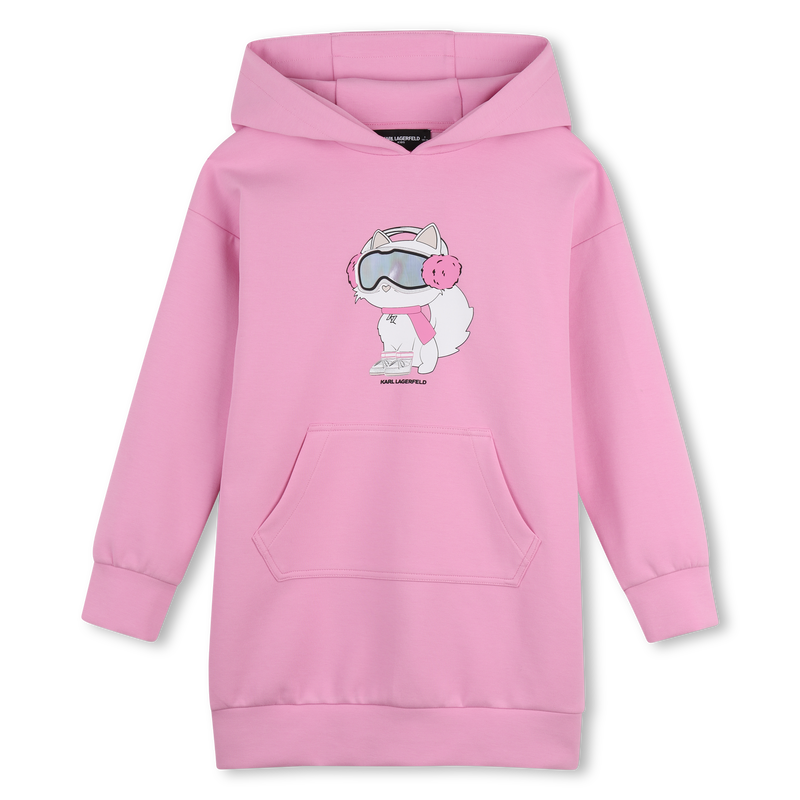Kapuzenkleid KARL LAGERFELD KIDS 
                        M&Auml;DCHEN
