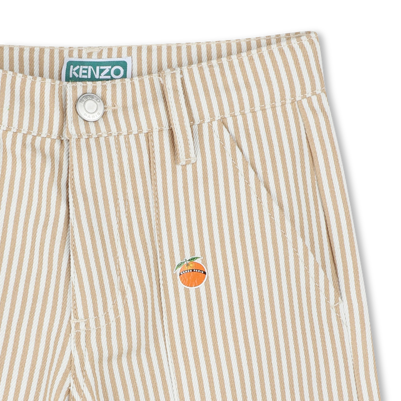 Gestreifte Bermudas mit Badges KENZO KIDS 
                        JUNGE