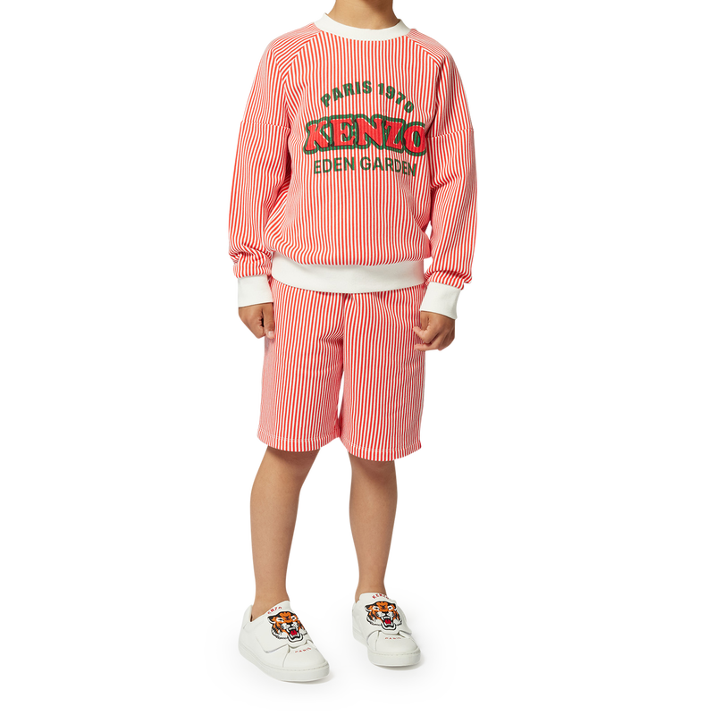 Gestreifte Baumwoll-Bermudas KENZO KIDS 
                        JUNGE