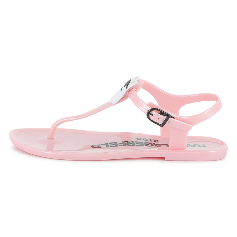 Schnallen-Sandalen mit Badge KARL LAGERFELD KIDS 
                        M&Auml;DCHEN