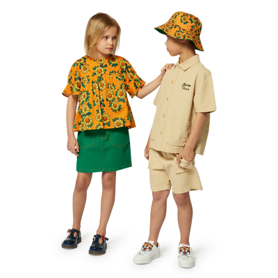 Bluse aus Baumwollsatin KENZO KIDS M&Auml;DCHEN