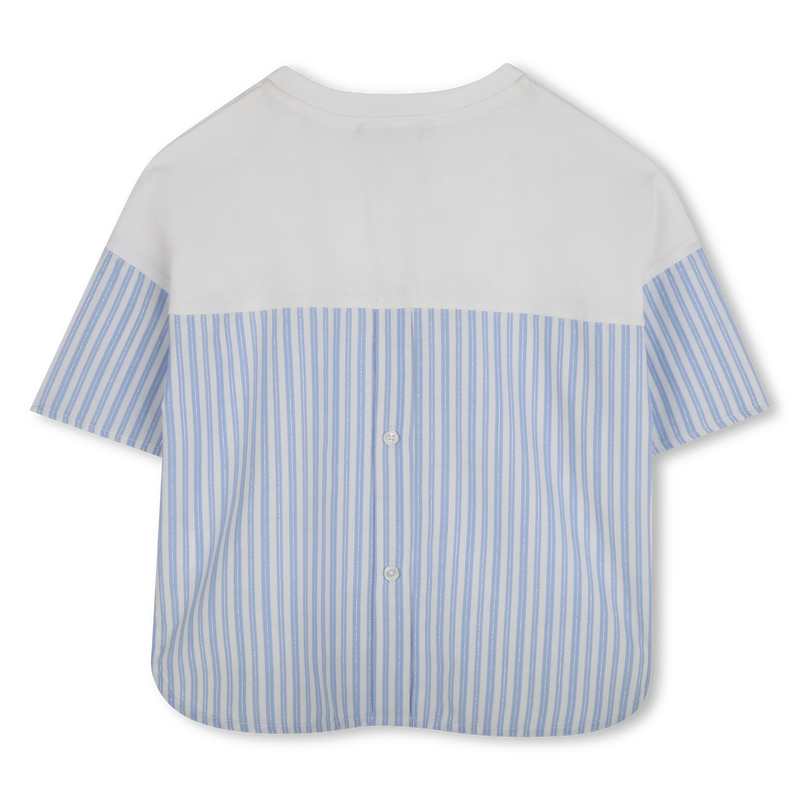 T-Shirt aus zwei Materialien KARL LAGERFELD KIDS 
                        M&Auml;DCHEN