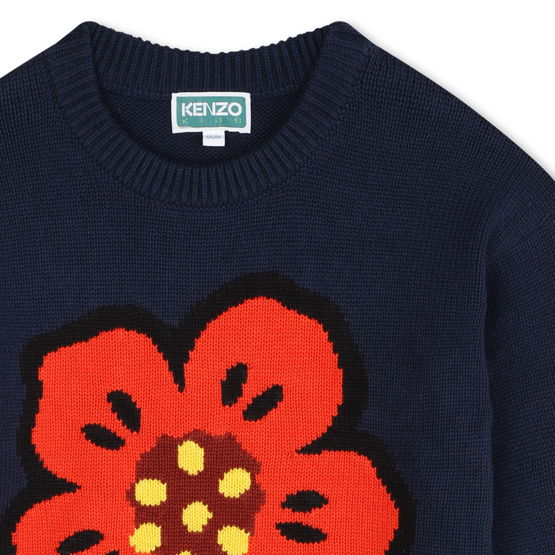 Strickkleid mit Jacquard KENZO KIDS 
                        M&Auml;DCHEN