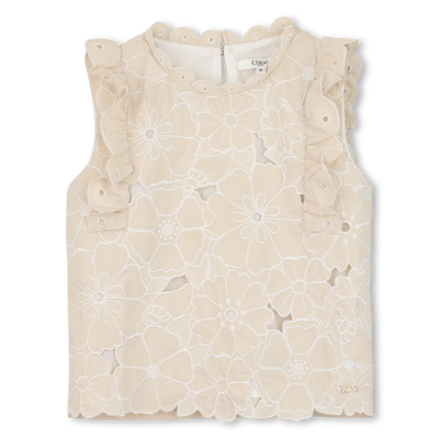 T-SHIRT MIT BLUMENSTICKEREI CHLOE M&Auml;DCHEN