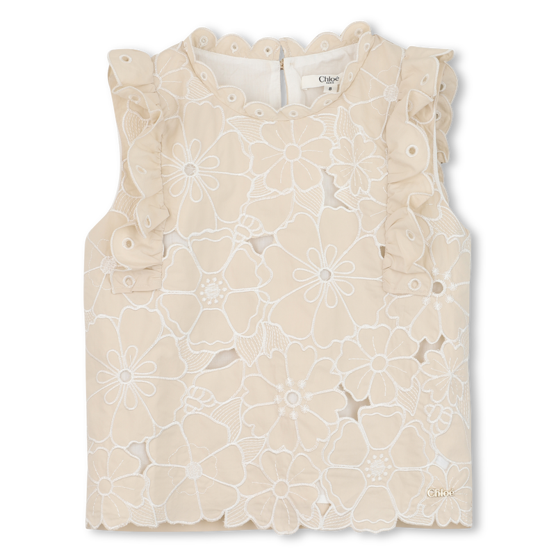 T-SHIRT MIT BLUMENSTICKEREI CHLOE 
                        M&Auml;DCHEN