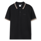 Kurz&auml;rmeliges Poloshirt, SCHWARZ, hi-res