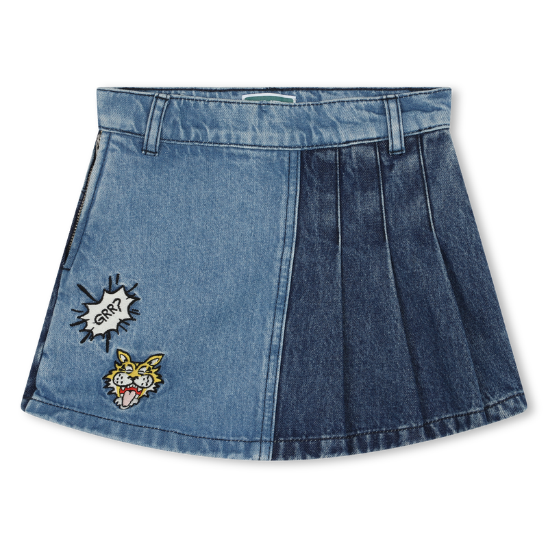 Bestickte Jeansshorts KENZO KIDS 
                        M&Auml;DCHEN