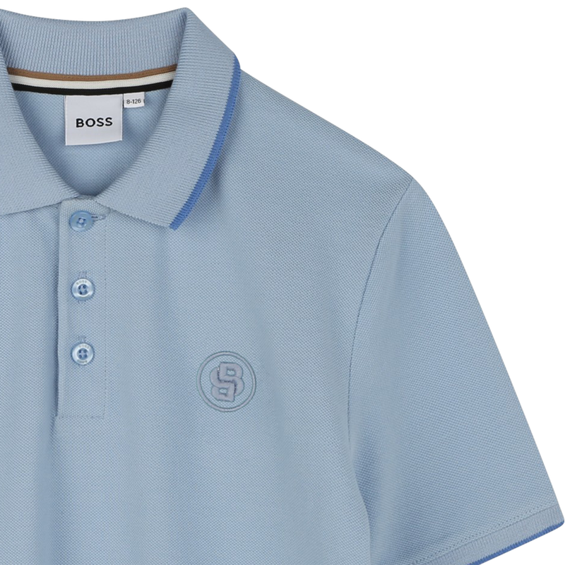 Gerades Baumwoll-Poloshirt BOSS 
                        JUNGE