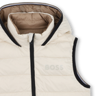 Daunenjacke mit Kapuze in Flann-Optik BOSS 
                    JUNGE