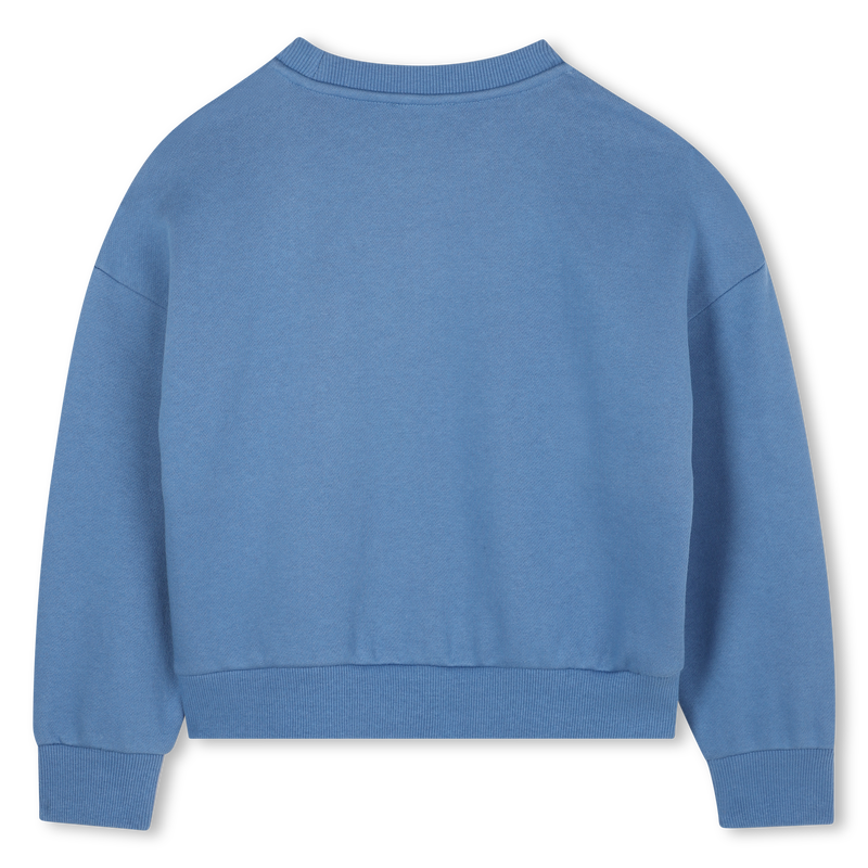 Sweatshirt aus ungeb&uuml;rstetem Fleece KENZO KIDS 
                        M&Auml;DCHEN