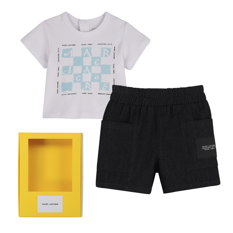 SET AUS T-SHIRT UND SHORTS MARC JACOBS 
                        UNISEX