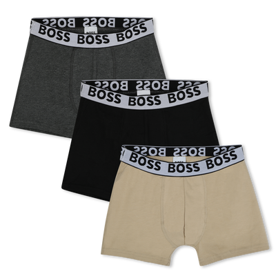 Set mit 3 Baumwoll-Boxershorts BOSS JUNGE