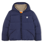 Wasserabweisende Daunenjacke mit Kapuze, MARINE, hi-res