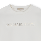 Lang&auml;rmeliges Kleid aus Bi-Material MICHAEL KORS 
                    M&Auml;DCHEN