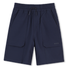 Bermudashorts aus fleece, MARINE, hi-res