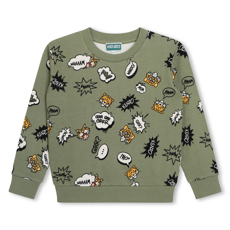 Fleece-Sweatshirt mit Print KENZO KIDS 
                        JUNGE