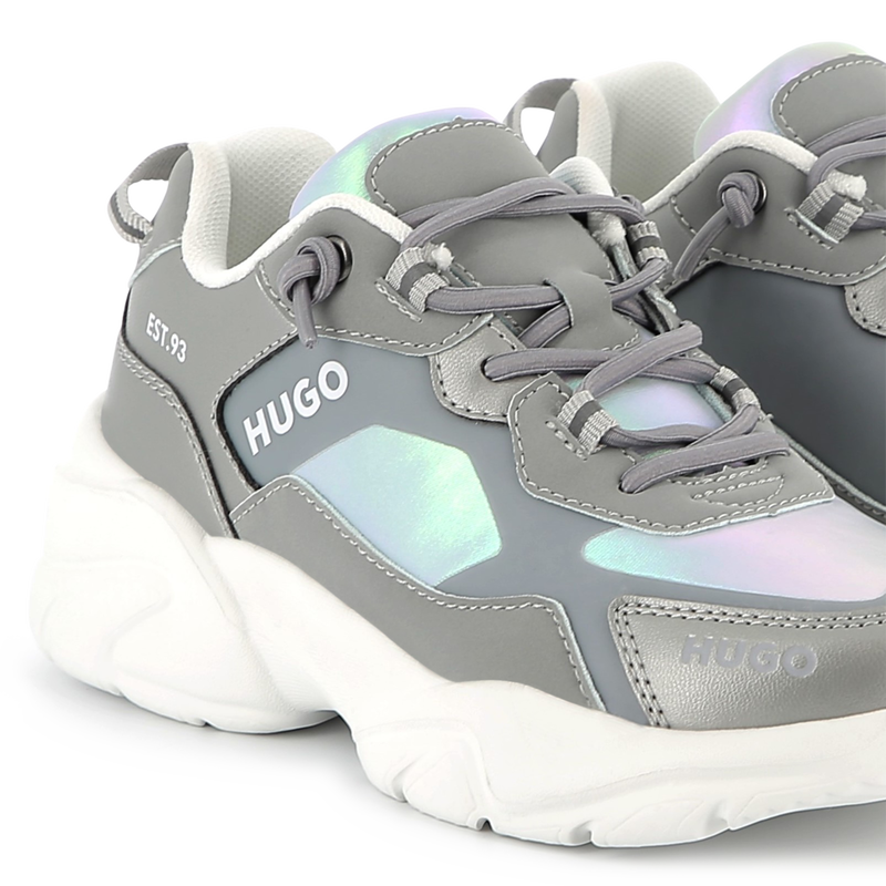Schn&uuml;rsneakers aus Materialmix HUGO 
                        M&Auml;DCHEN