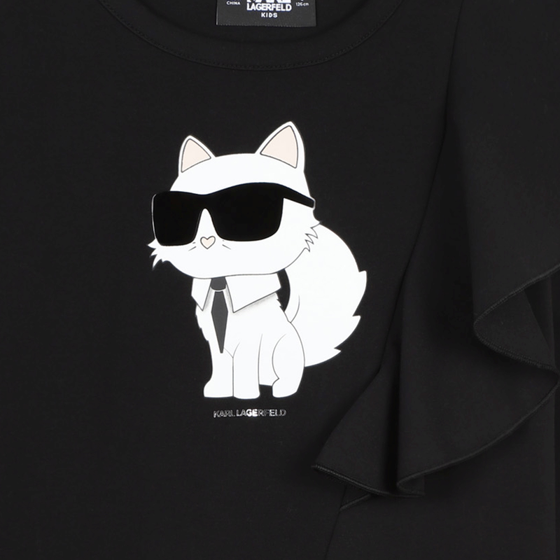 Gerades Kleid mit Volants KARL LAGERFELD KIDS 
                        M&Auml;DCHEN