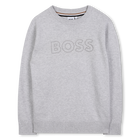 Lang&auml;rmeliger Pullover, MELIERTES GRAU, hi-res