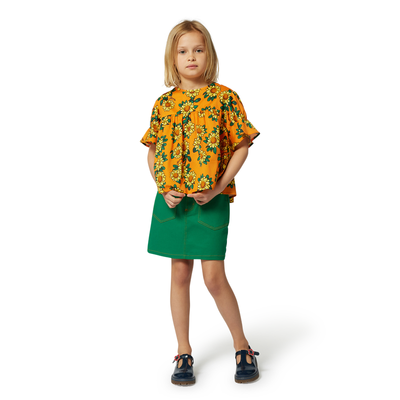 Bluse aus Baumwollsatin KENZO KIDS 
                        M&Auml;DCHEN