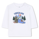 Lang&auml;rmeliges T-Shirt aus Jersey TIMBERLAND 
                    JUNGE