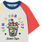 T-shirt mit &auml;rmeln und kontrastkragen KENZO KIDS 
                    JUNGE