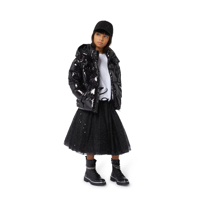 T-Shirt mit Logo-Stickerei KARL LAGERFELD KIDS 
                        MÄDCHEN