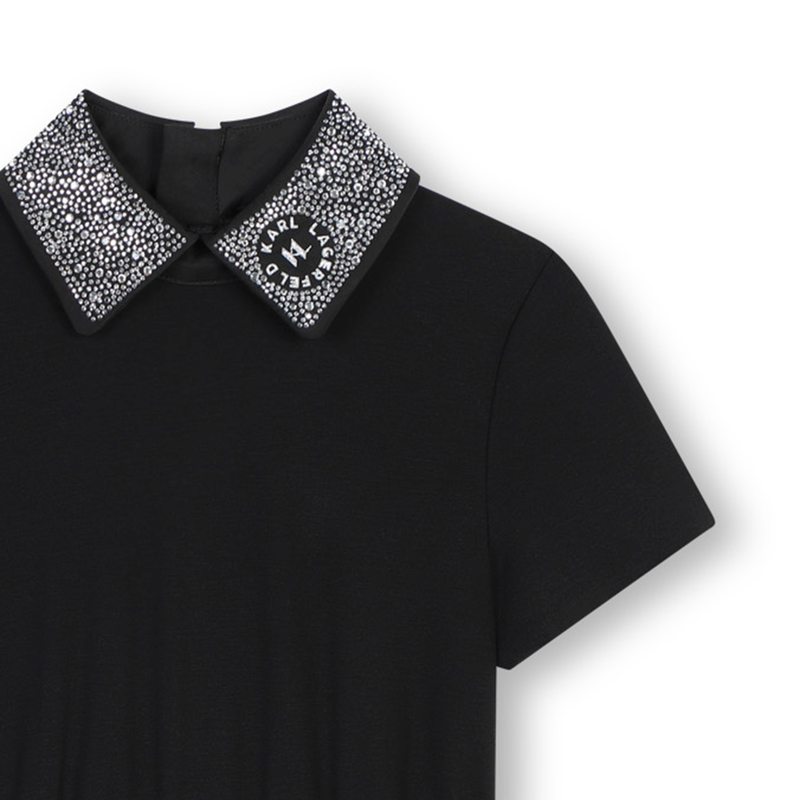 Festkleid aus Materialmix KARL LAGERFELD KIDS 
                        M&Auml;DCHEN