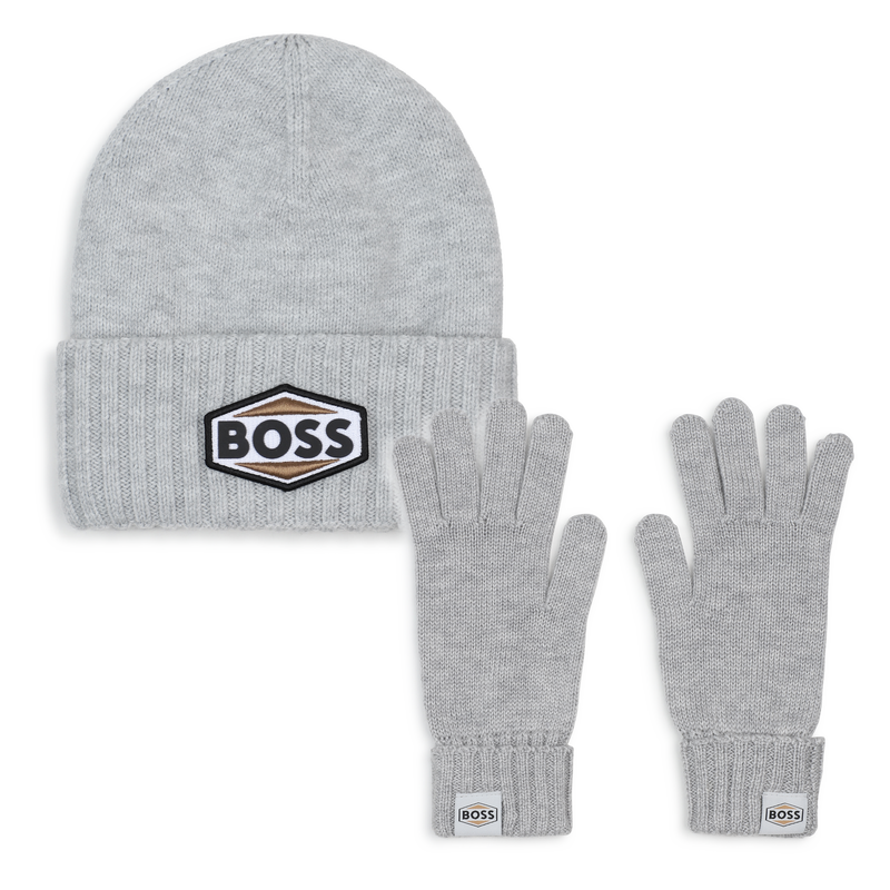 M&uuml;tze und Handschuhe Set BOSS 
                        JUNGE