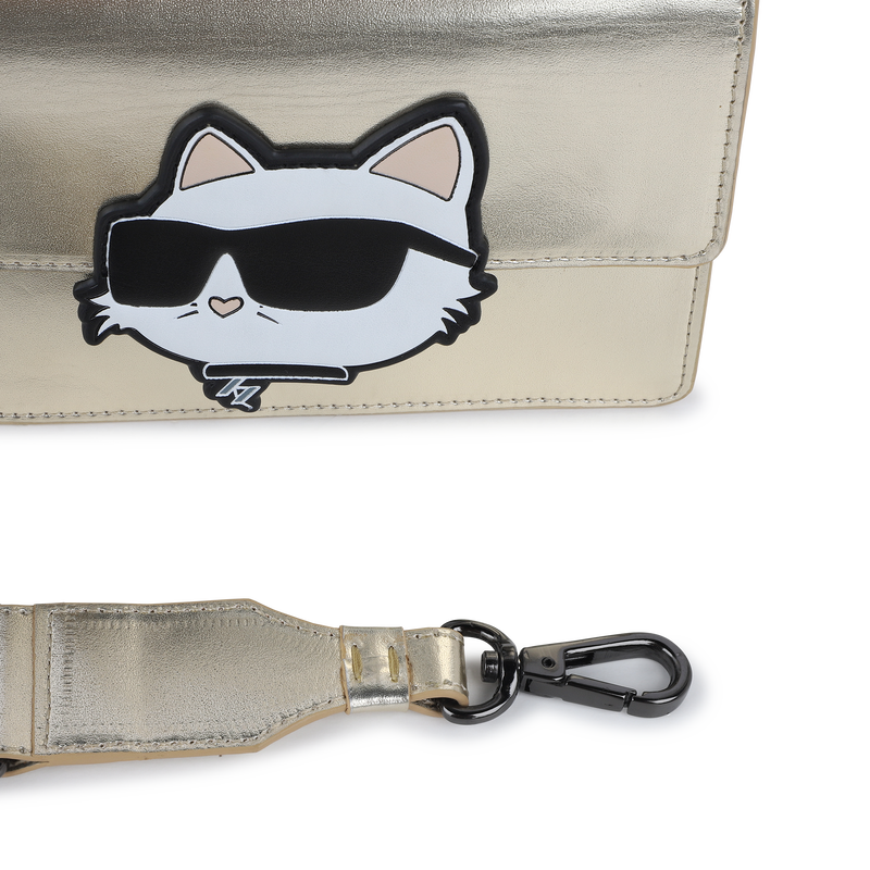 Handtasche aus feinnarbigem, beschichtetem Textil KARL LAGERFELD KIDS 
                        MÄDCHEN