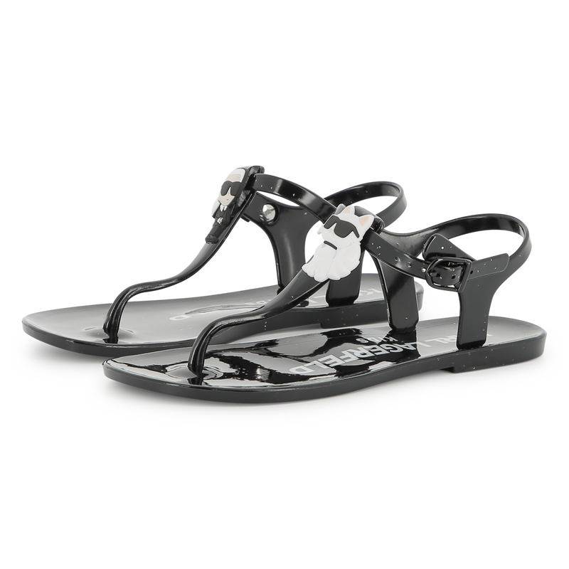 Schnallen-Sandalen mit Badge KARL LAGERFELD KIDS 
                        M&Auml;DCHEN