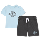 Set aus t-shirt und shorts, HIMMELBLAU, hi-res