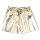 Goldene Shorts aus Kunstleder BOSS 
                    M&Auml;DCHEN