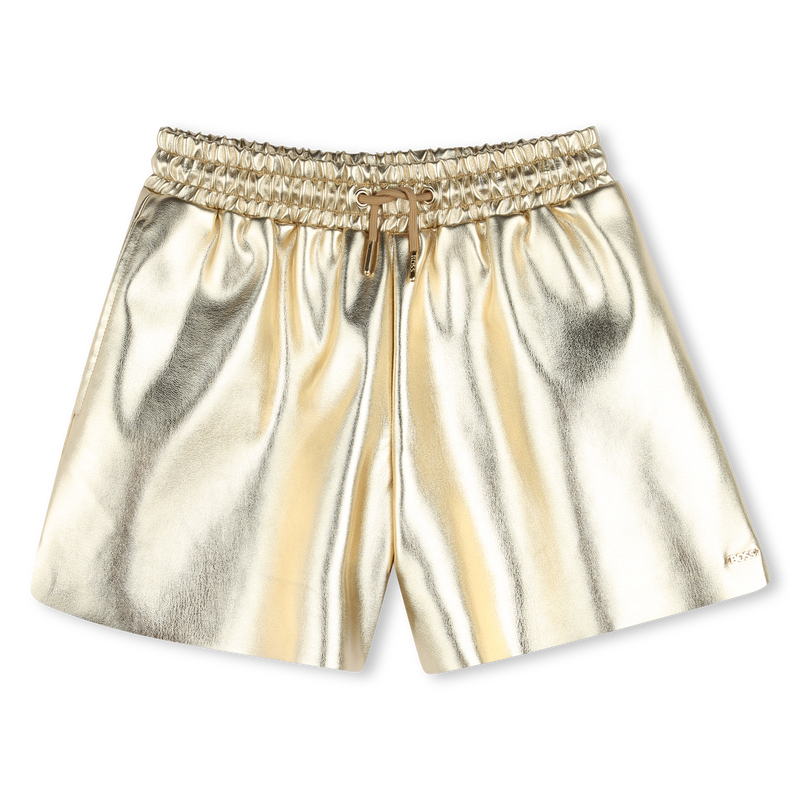Goldene Shorts aus Kunstleder BOSS 
                        M&Auml;DCHEN