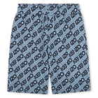 Bedruckte Jogging-Bermudas, HIMMELBLAU, hi-res