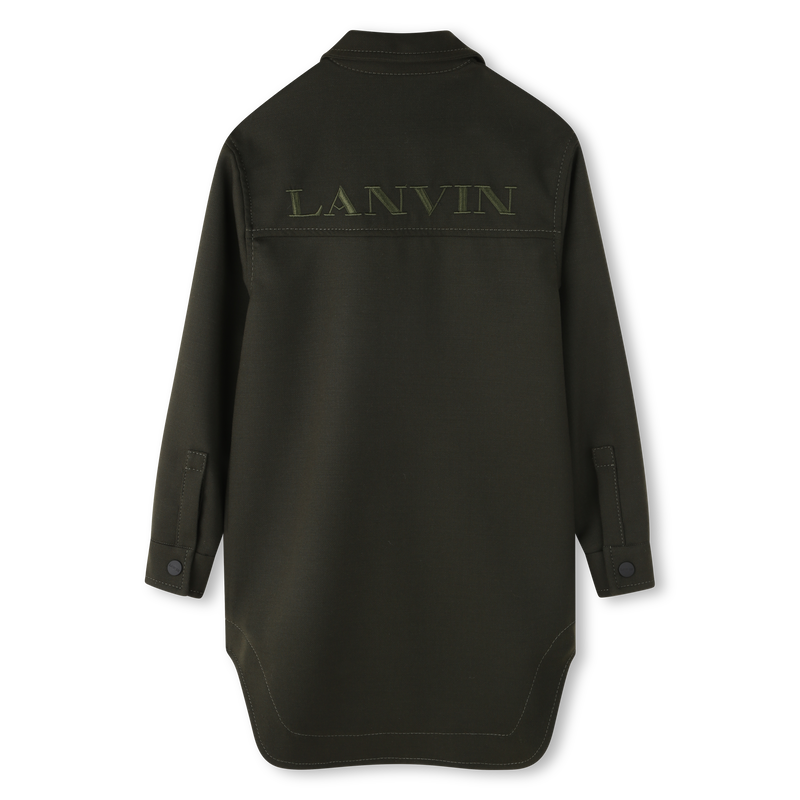 Besticktes bedrucktes Kleid mit Logo LANVIN 
                        M&Auml;DCHEN