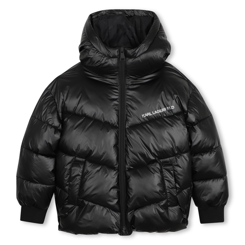 Steppjacke mit Kapuze KARL LAGERFELD KIDS 
                        M&Auml;DCHEN