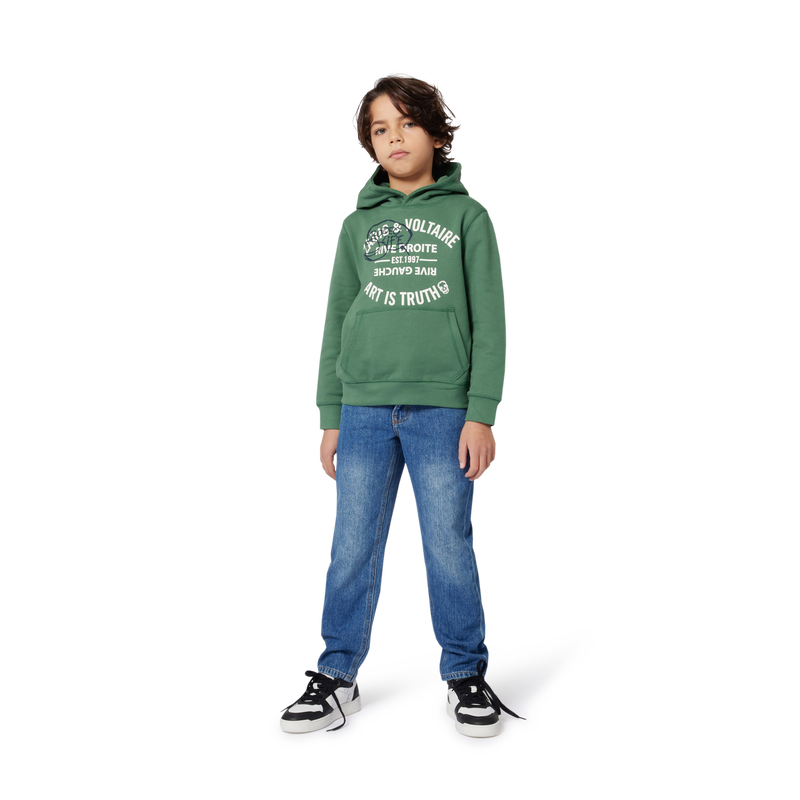 Fleece-Kapuzenpullover ZADIG & VOLTAIRE 
                        JUNGE