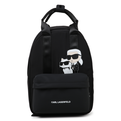 Rucksack mit Badge KARL LAGERFELD KIDS M&Auml;DCHEN
