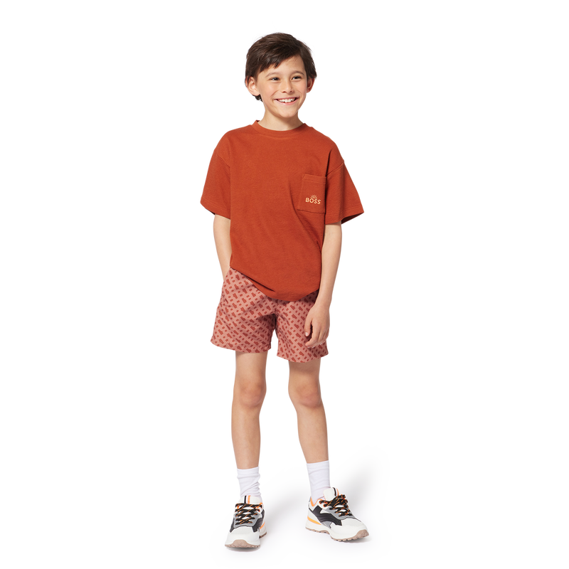 Baumwollshirt mit Stickerei BOSS 
                        JUNGE