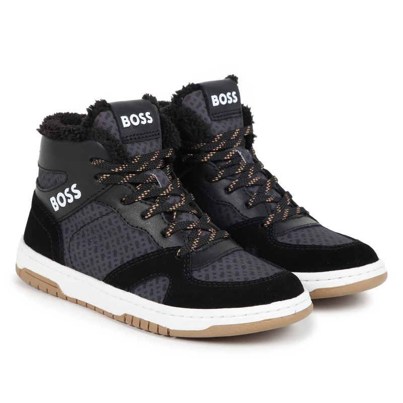 Leder-Sneakers zum Schn&uuml;ren BOSS 
                        JUNGE