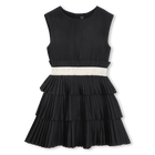 Plissiertes kurz&auml;rmeliges kleid KARL LAGERFELD KIDS 
                    M&Auml;DCHEN